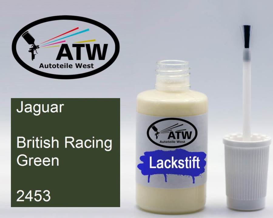 Jaguar, British Racing Green, 2453: 20ml Lackstift, von ATW Autoteile West.